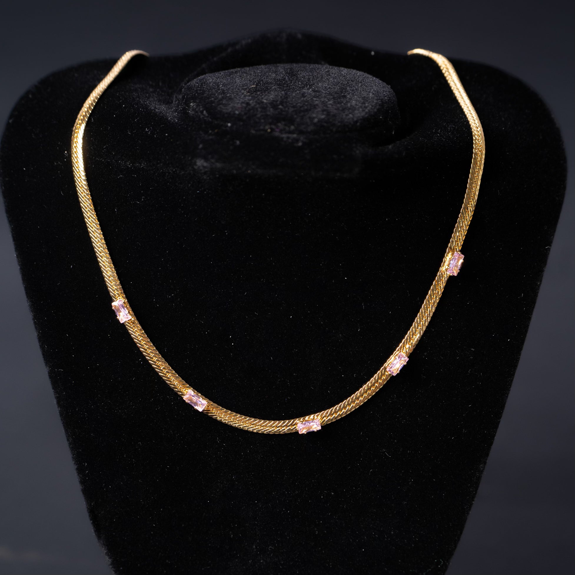 Snake Studded Choker Necklace